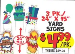 Ollie's YARD SIGNS offer