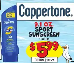 Ollie's COPPERTONE SPORT SUNSCREEN offer