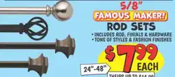 Ollie's 5/8 ROD SETS offer