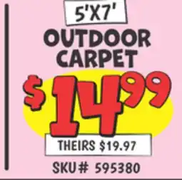 Ollie's OUTDOOR CARPET offer