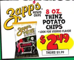 Ollie's ZAPPS THINZ POTATO CHIPS offer