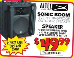 Ollie's SONIC BOOM SPEAKER offer