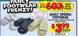 Ollie's ADULT SPRING FOOTWEAR offer