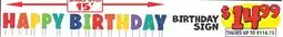Ollie's BIRTHDAY SIGN offer