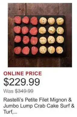 Costco Rastelli's Petite Filet Mignon & Jumbo Lump Crab Cake Surf & Turf,... offer