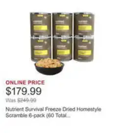 Costco Nutrient Survival Freeze Dried Homestyle Scramble 6-pack (60 Total... offer