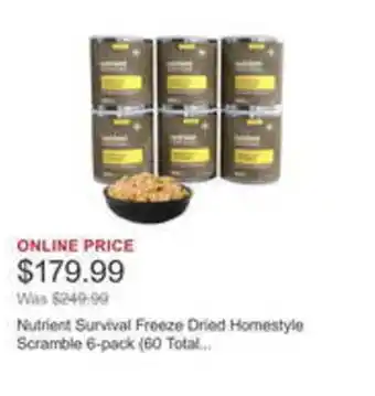 Costco Nutrient Survival Freeze Dried Homestyle Scramble 6-pack (60 Total... offer