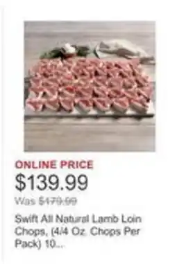 Costco Swift All Natural Lamb Loin Chops,10... offer