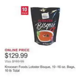 Costco Knocean Foods Lobster Bisque, 10 lb Total offer