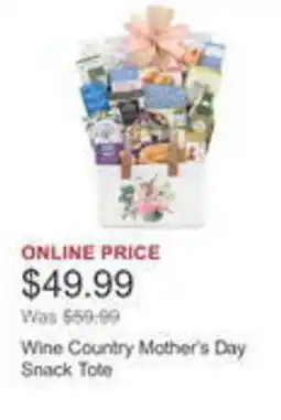 Costco Wine Country Mother's Day Snack Tote offer