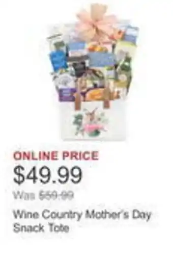 Costco Wine Country Mother's Day Snack Tote offer