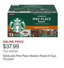 Costco Starbucks Pike Place Medium Roast K-Cup 72-count offer