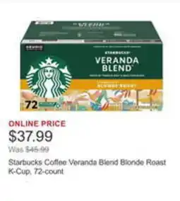 Costco Starbucks Coffee Veranda Blend Blonde Roast K-Cup, 72-count offer