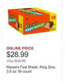 Costco Reese's Fast Break, King Size,18-count offer