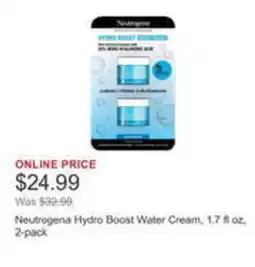 Costco Neutrogena hydro boost water cream offer