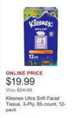 Costco Kleenex ultra soft facial tissue offer