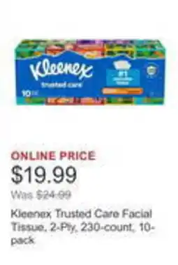 Costco Kleenex trusted care facial tissue offer