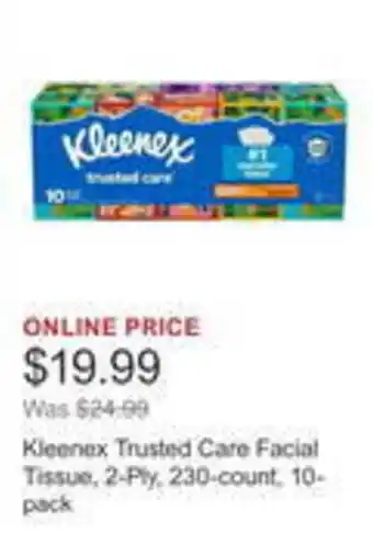 Costco Kleenex trusted care facial tissue offer