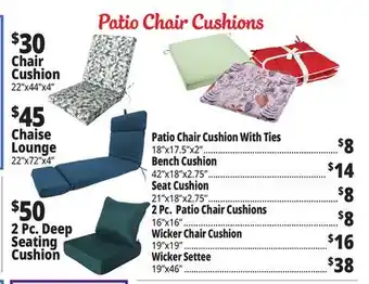 Ocean State Job Lot Patio Cushion offer