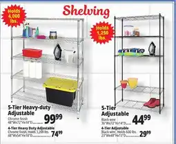Ocean State Job Lot 5-Tier Heavy-duty Adjustable or 5-Tier Adjustable offer