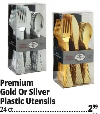 Ocean State Job Lot Smith & Callahan Elegant Gold Premium Plastic Cutlery Set 24 Piece offer