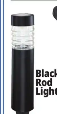 Ocean State Job Lot Outdoor Living Accents Black Solar Light Rod 15 offer