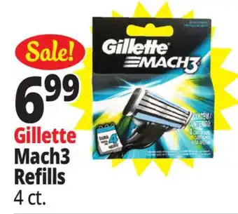 Ocean State Job Lot Gillette Mach3 Razor Blade Refills 4 Count offer