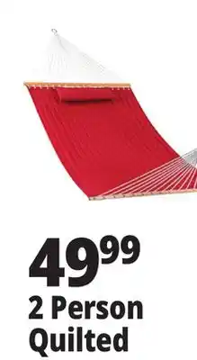 Ocean State Job Lot Quilted 2-Person Hammock Red offer