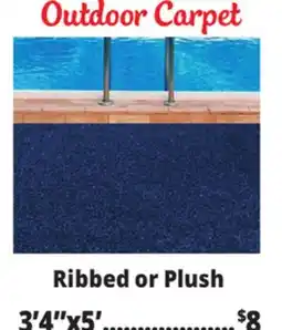 Ocean State Job Lot Indoor/Outdoor 3'4x5' Ribbed Carpet offer