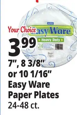 Ocean State Job Lot 7, 8 3/8 or 10 1/16 Easy Ware Paper Plates offer