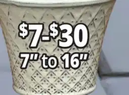 Ocean State Job Lot 7 to 16 Outdoor Glazed Ceramic Planters offer