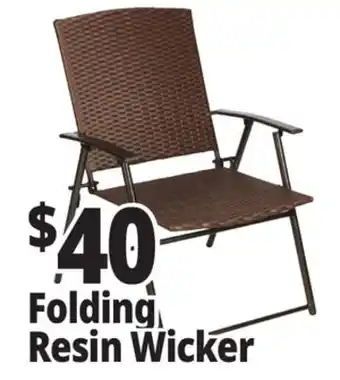 Ocean State Job Lot Resin Wicker Folding Chair offer