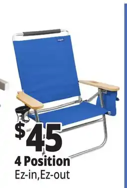 Ocean State Job Lot 4-Position Copa High Back Beach Chair offer
