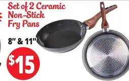 Ocean State Job Lot KLOK Ceramic Nonstick Frypan Set 2 Piece offer