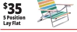 Ocean State Job Lot 5-Position Copa Lay Flat Aluminum Beach Chair offer
