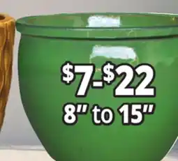 Ocean State Job Lot 8 to 15 Outdoor Glazed Ceramic Planters offer