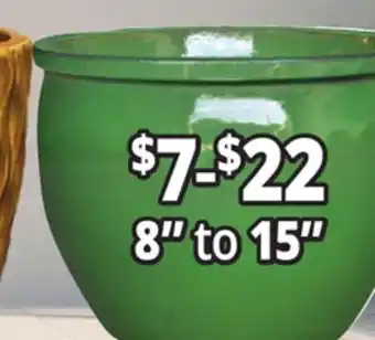 Ocean State Job Lot 8 to 15 Outdoor Glazed Ceramic Planters offer