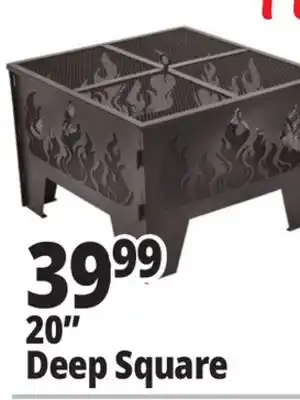 Ocean State Job Lot Outdoor Living Accents Square Fire Pit with Wild Fire Cutout Design 20 offer