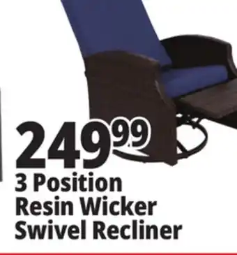 Ocean State Job Lot 3 Position Swivel Recliner Chair offer