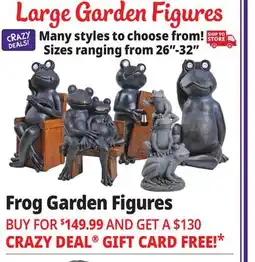 Ocean State Job Lot Frog Garden Figures offer