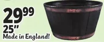 Ocean State Job Lot Whiskey Barrel Resin Planter 24.6 offer