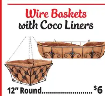 Ocean State Job Lot 12 Round Wire Baskets with Coco Liners offer