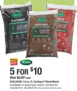 The Home Depot Earthgro Wood Mulch offer