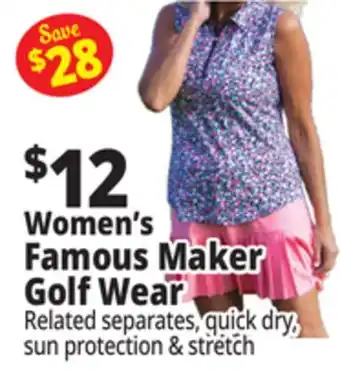 Ocean State Job Lot Women's Famous Maker Golf Wear offer