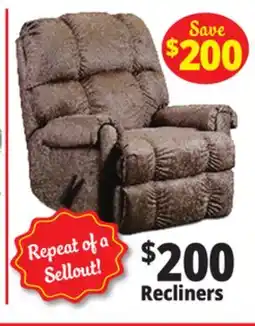 Ocean State Job Lot Recliners offer