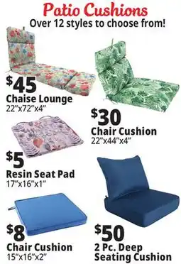 Ocean State Job Lot Patio Cushions offer