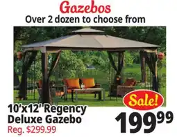 Ocean State Job Lot Regency II 10' x 12' Gazebo with Netting Brown offer