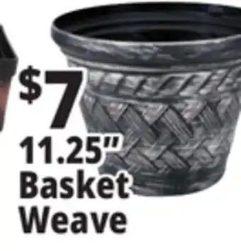 Ocean State Job Lot Basket Weave 11.25 Resin Planter offer
