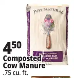 Ocean State Job Lot Just Natural Organic Composted Cow Manure .75 cu ft offer