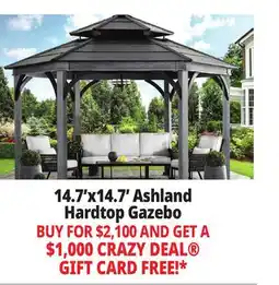Ocean State Job Lot Ashland 14.7' x 14.7' Hexagonal Hardtop Gazebo offer
